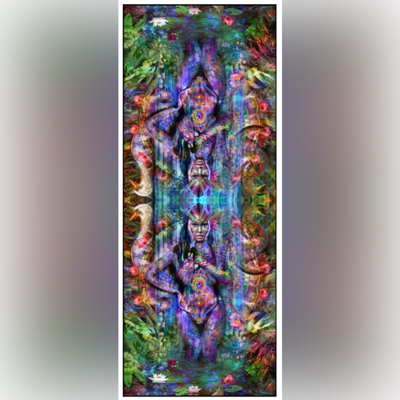 JUMBIE ART ✨ PADMA GODDESS SCARF ✨ Colorful Wearable art by Jumbie Art! - Picture 3 of 4